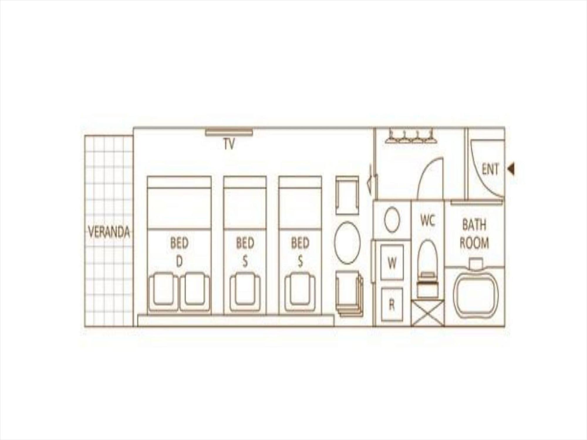 Apartemen studio 20 m² dengan 1 kamar mandi pribadi di Naha Bagian luar foto