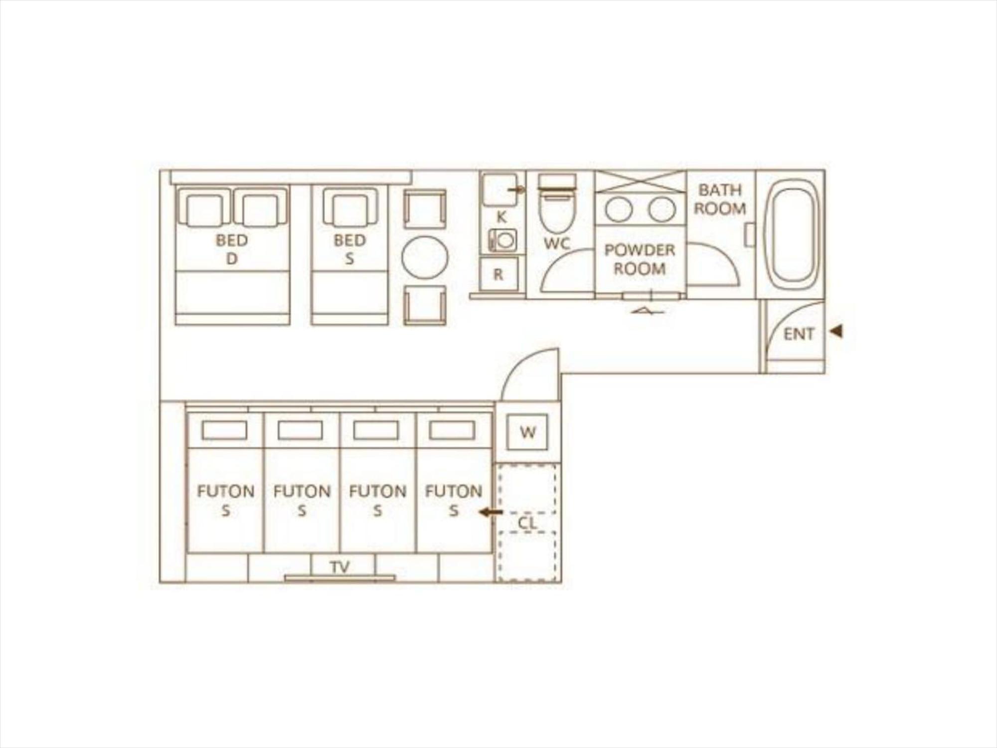 Apartemen studio 20 m² dengan 1 kamar mandi pribadi di Naha Bagian luar foto